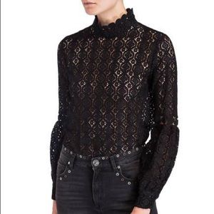 Sheer lace blouse